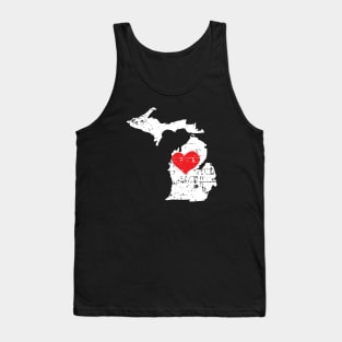 <3 Michigan State Map Gift T Shirt for Men Women and Kids Tank Top